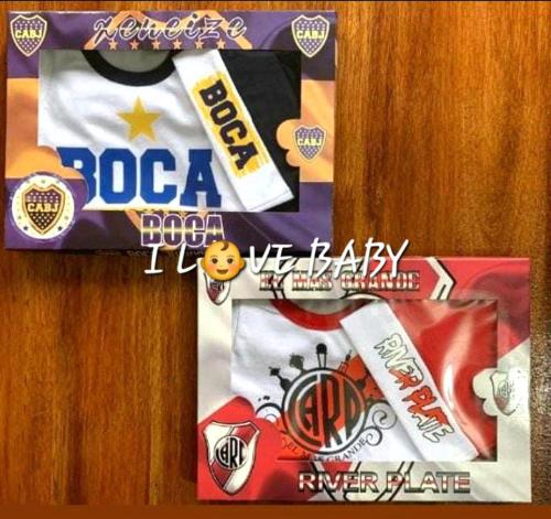 Caja 3 Piezas Boca y River