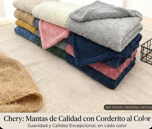 Mantas Chery con Corderito de 2 1/2 Plazas Media