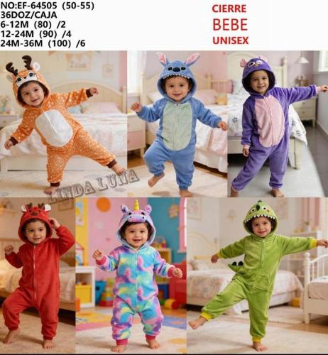 Pijama  Infantiles Bebes, Peluche