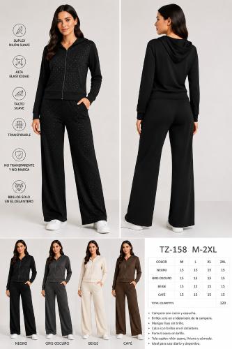 Conjunto Tz-158 de 2 Piezas con Brillo