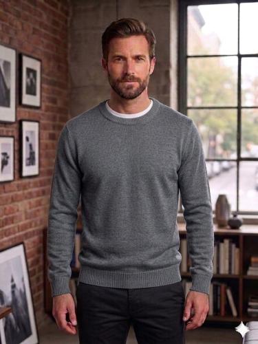 Sweater Cuello Redondo (varios Colores) de Lana