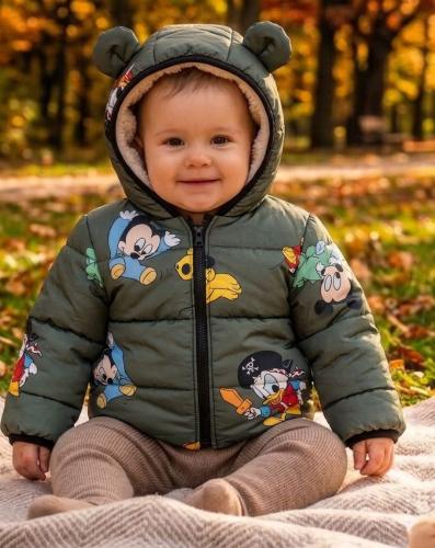 Campera Bebe Mickey Pluto Verde