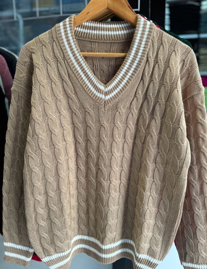 Swete con Trenza de Lan Acrílico - Imagen 6