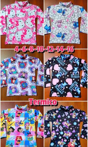 Poleras Térmicas Niña con Diseño