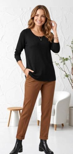 Suéter Estilo Camiseta  Lanilla