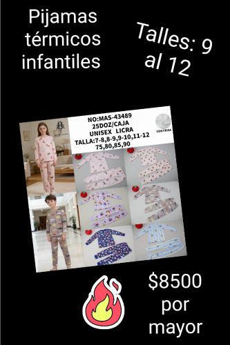 Pijamas Termicos Infantiles 9 a 12 Años