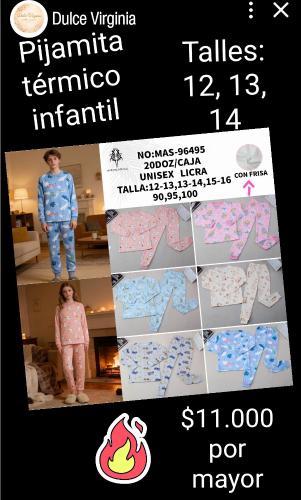 Pijama Térmico Juvenil de 12 a 14 Años