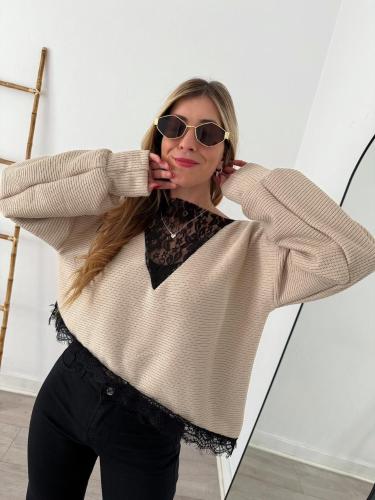 Sweter C/ Puntilla - Miniatura 2