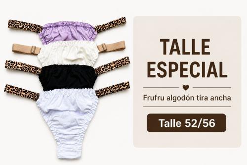 Talle Especial Frufru Tira Ancha Algodón