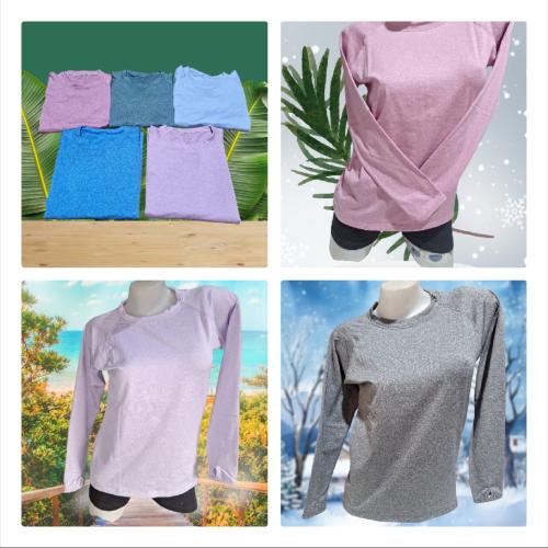 Camisetas Termicas Gaspeadas de Mujer con Dedal