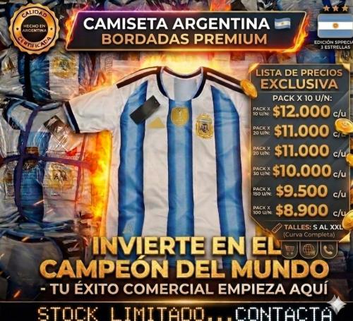 Camisetas Argentina Bordadas