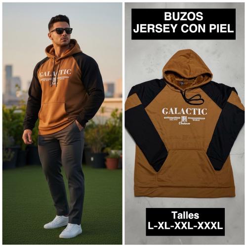 Buzo Combinado de Jersey con Piel - Miniatura 4