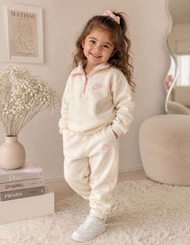  Conjunto Nike Bordado Polar   Tela Polar con Corderito Súper Grueso