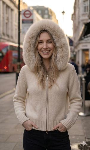 Campera con Capucha y Piel