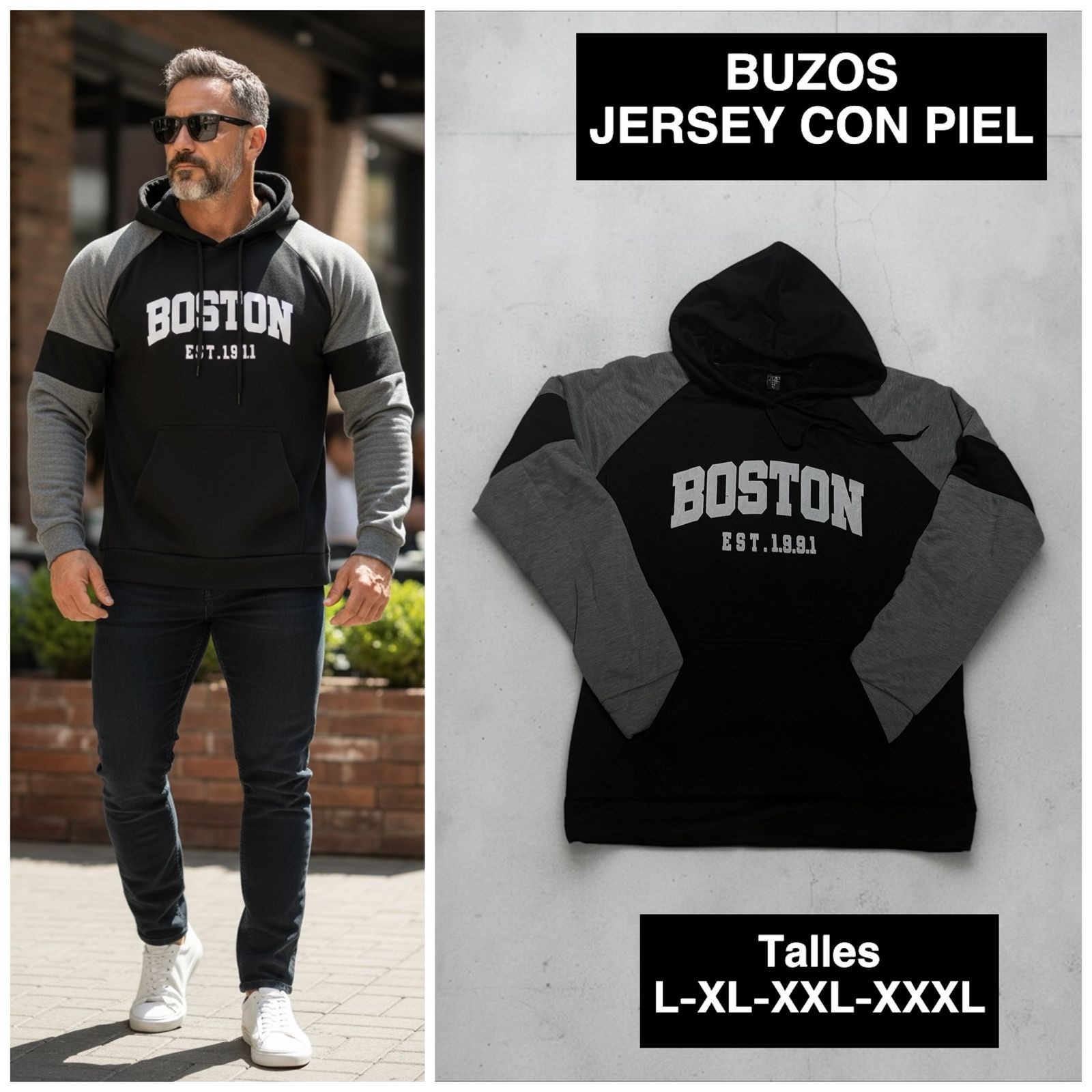 Buzos Combinados de Jersey con Piel - Imagen 5