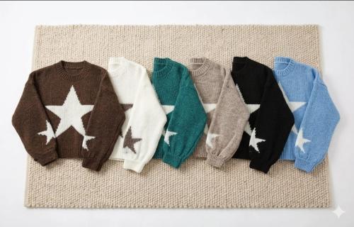 Sweter Estrella Cardigan Lana Frizada