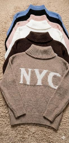 Sweter Nyc Cardigan Lana Frizada