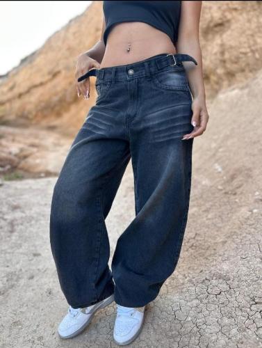 Jeans Baggy Oscuro Bigote
