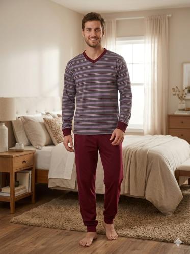Pijama Rayado Algodon Jersey