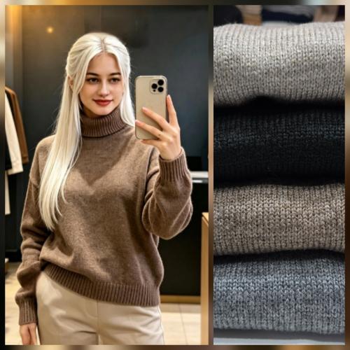 Sweater Poleron de Lana Friz