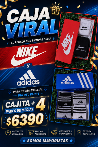  Caja Viral + 4 Pares de Médias