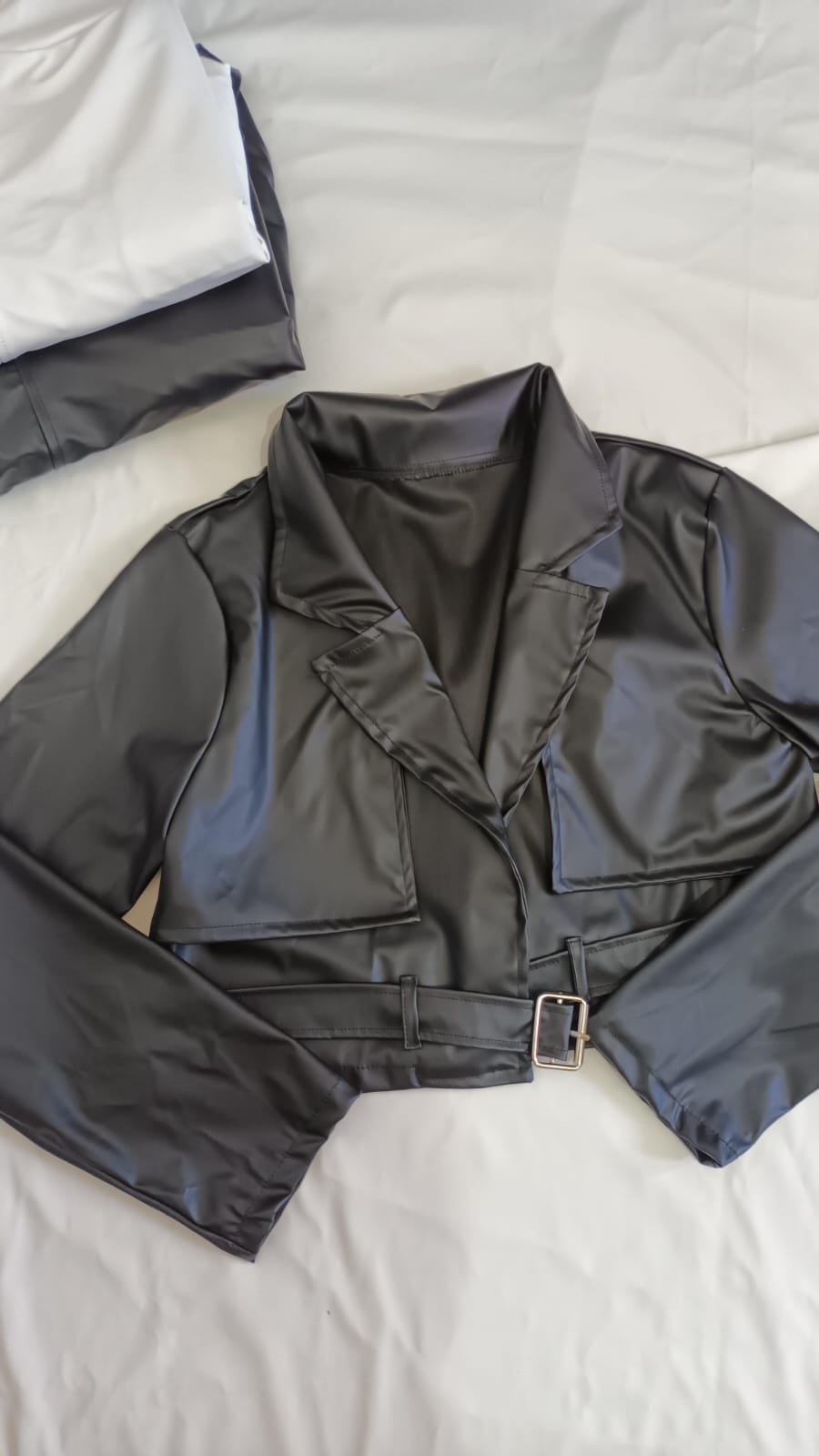 Chaqueta Trench Crop - Imagen 2