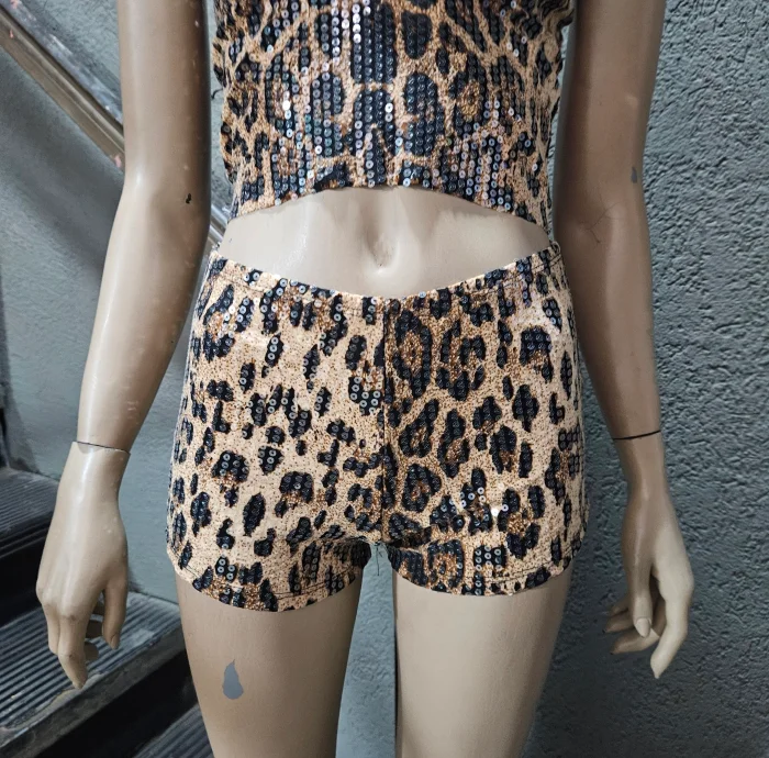Short Lentejuela Animal