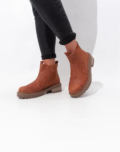 Bota Corta Elastico Cuero Vacuno Base Tr  Negro Suela Lupe - Miniatura 2
