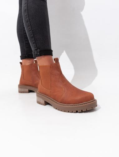 Bota Corta Elastico Cuero Vacuno Base Tr  Negro Suela Lupe - Miniatura 4