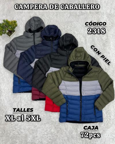 Campera Hombre Importada con Piel 3colores - Miniatura 3