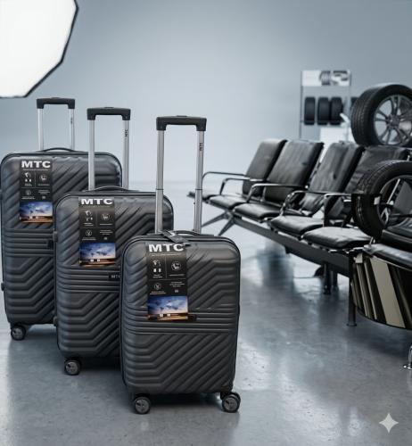 Set X 3 Valijas Rígidas Ruedas Giratorias Mtl - Miniatura 2