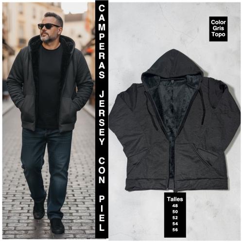 Campera Especial de Jersey con Piel - Miniatura 2