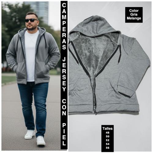 Campera Especial de Jersey con Piel - Miniatura 3