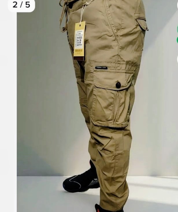 Pantalones Cargo de Gabardina Frisado - Imagen 2