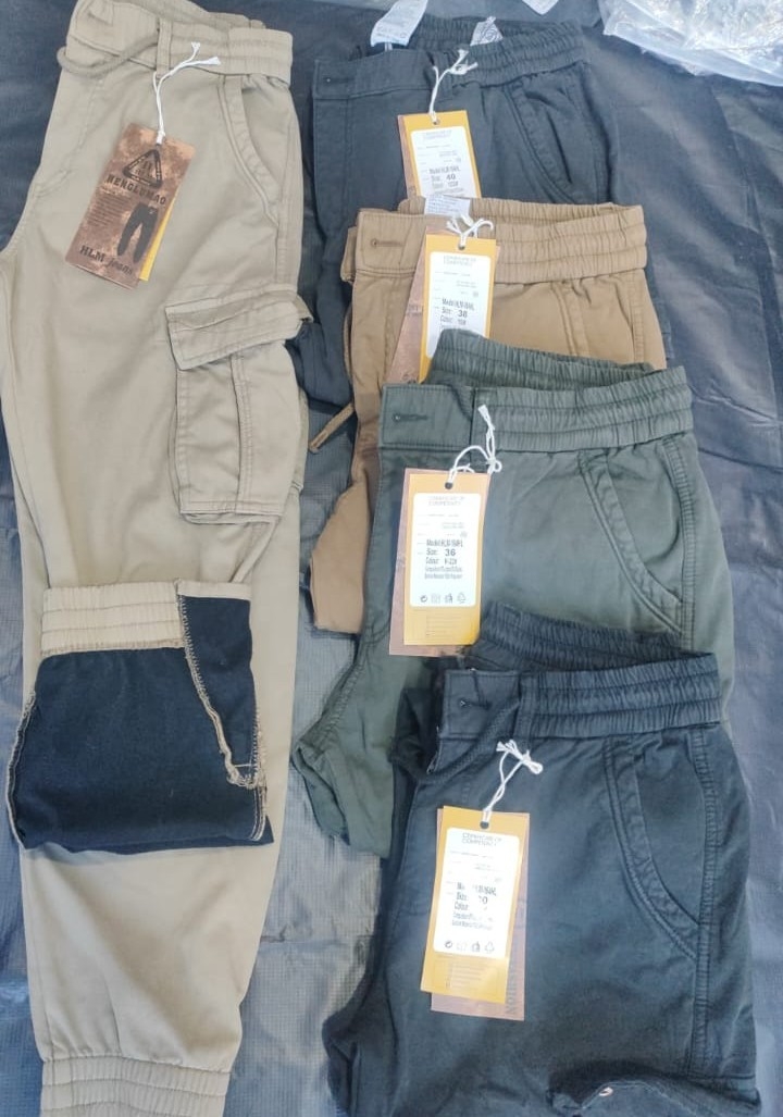 Pantalones Cargo de Gabardina Frisado - Imagen 3