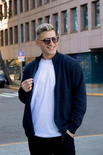 Campera Lana con Piel Adentro Importado