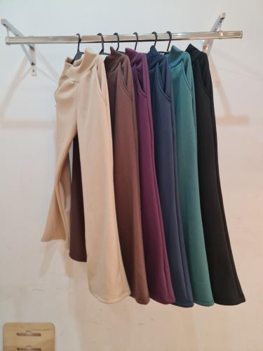 794_ Conjunto Campera C/bolsillo +pantalon Palazzo - Miniatura 2