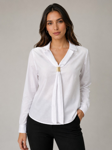 Camisa Elena con Hebilla Elegante
