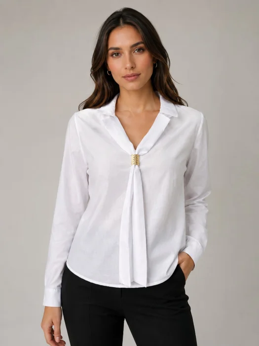 Camisa Elena con Hebilla Elegante