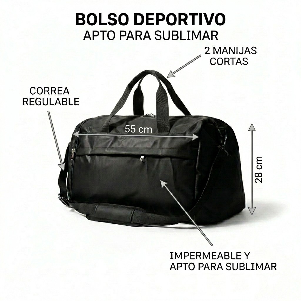 Bolso Deportivo Liso P/ Dtf - Imagen 2