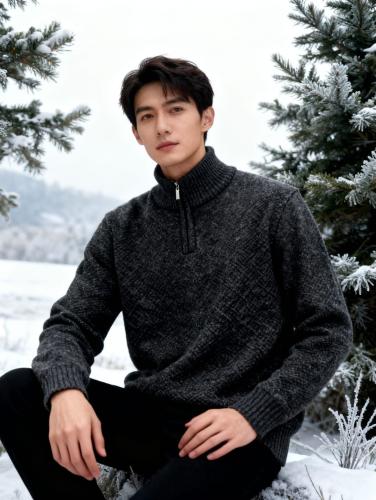 Sweater Medio Cierre Frizado Grueso de Hombre Importado - Miniatura 4