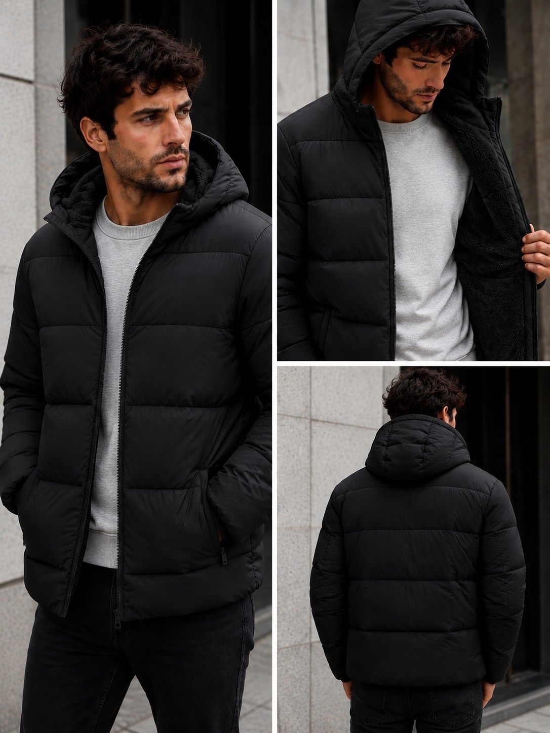 Campera con Piel Tipo Uniclo al Costo - Imagen 2