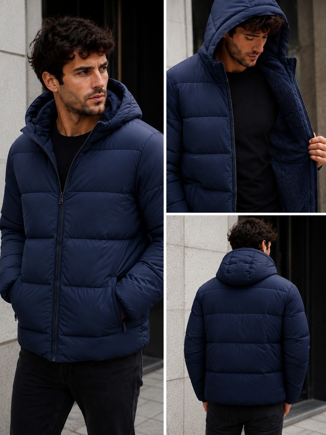 Campera con Piel Tipo Uniclo al Costo - Imagen 3