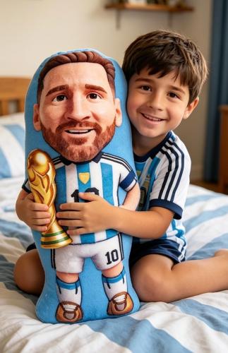 Peluche Piel Messi  ,dibu Copa Mundial  50cm - Miniatura 3