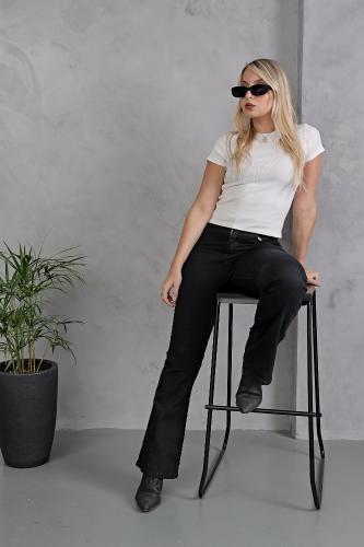 Reingreso Oxford Negro Liso! Elastizado - Miniatura 4