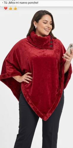Ponchos Plush con Piel