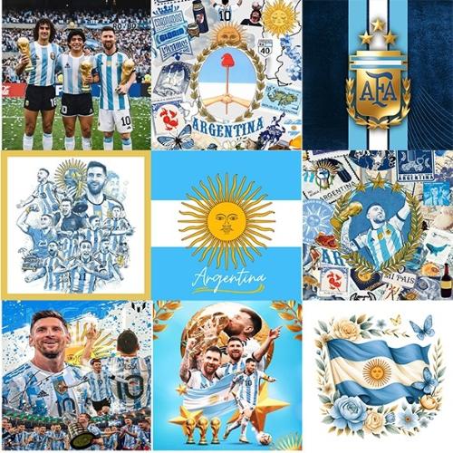 Almohadón Piel Argentina Mundial 40x40cm Funda Más Relleno - Miniatura 3