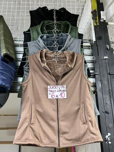 Chaleco de Dama Jersey con Piel - Miniatura 2