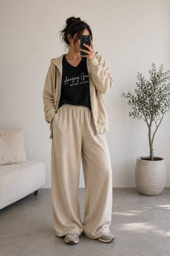 Pantalon Palazzo Plush mas de 10 Colores - Miniatura 2
