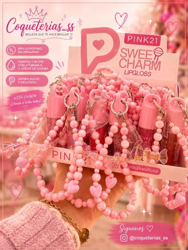 Lip Gloss Llavero Celular Pink21 - Miniatura 2